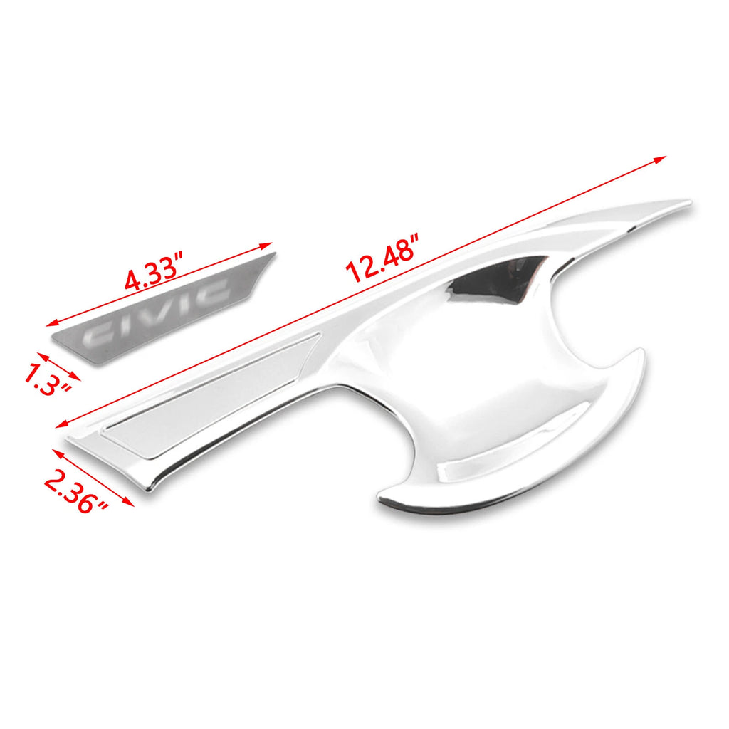 Chrome Door Handle Surround Covers for Honda Civic Sedan (2016-2021)