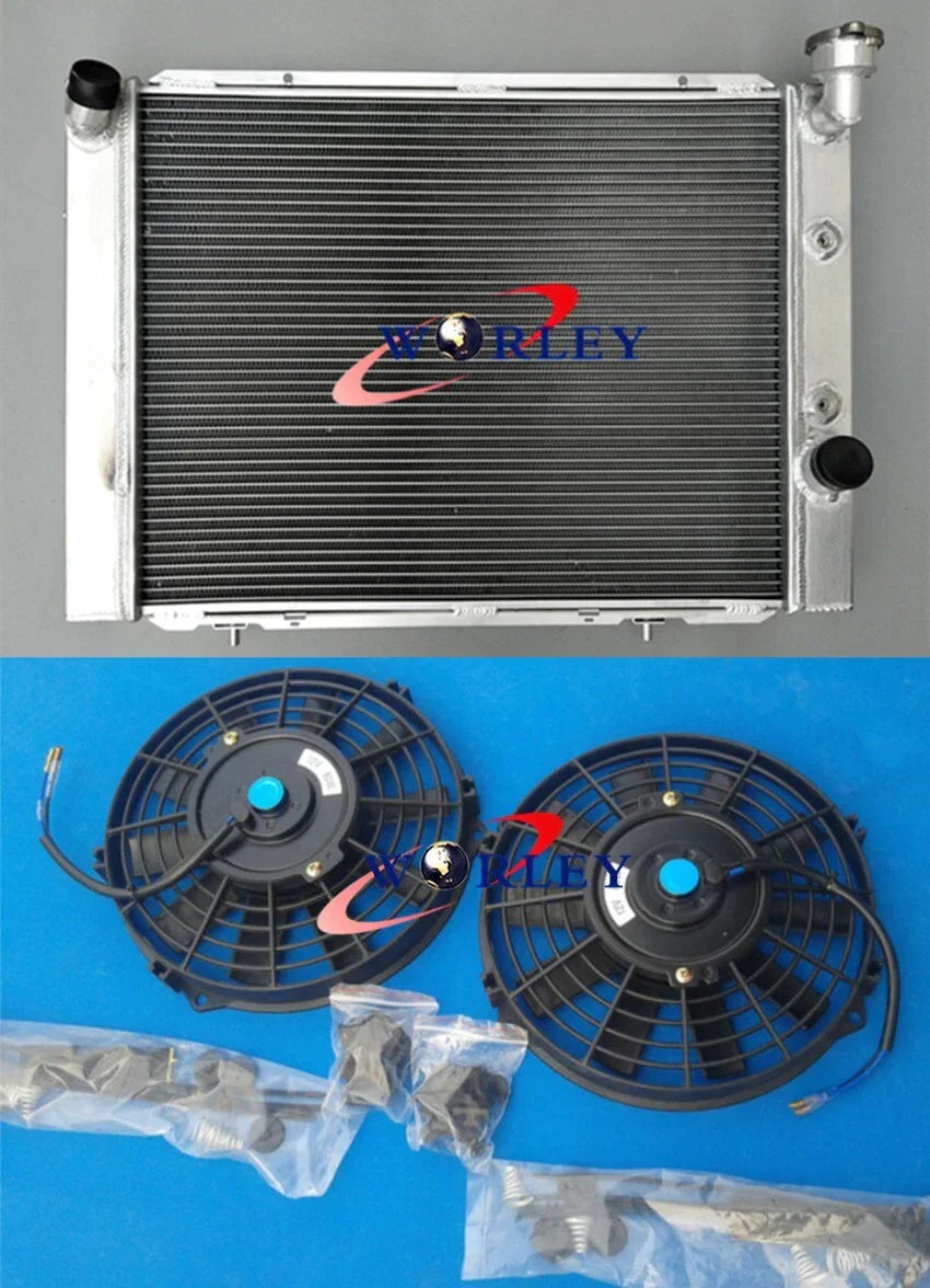 Aluminum Radiator + 2 Fans for Holden Commodore VB VC VH VK V6 (78-86)