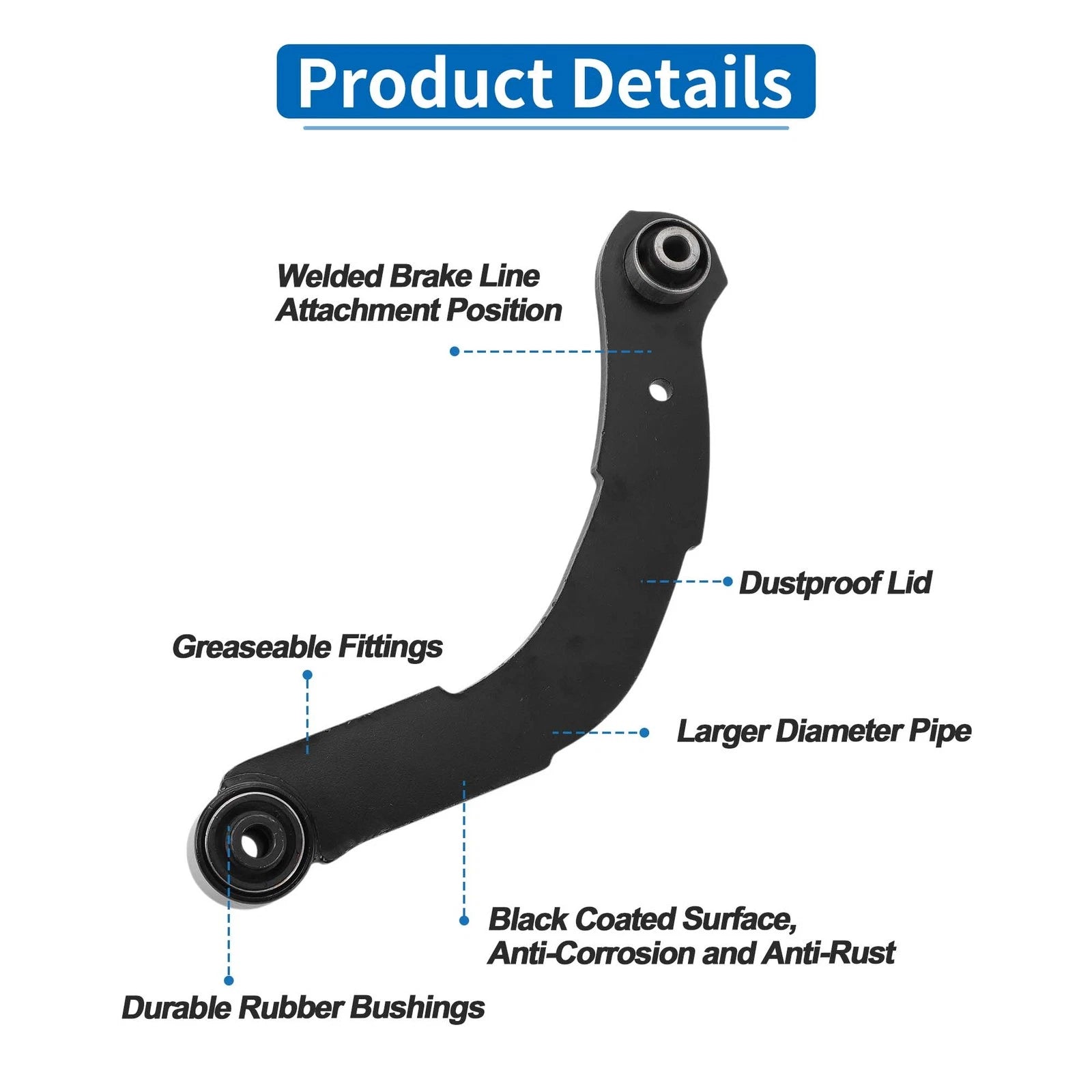 2X Front Upper Control Arms with Ball Joints for Dodge Durango (2016–2022)