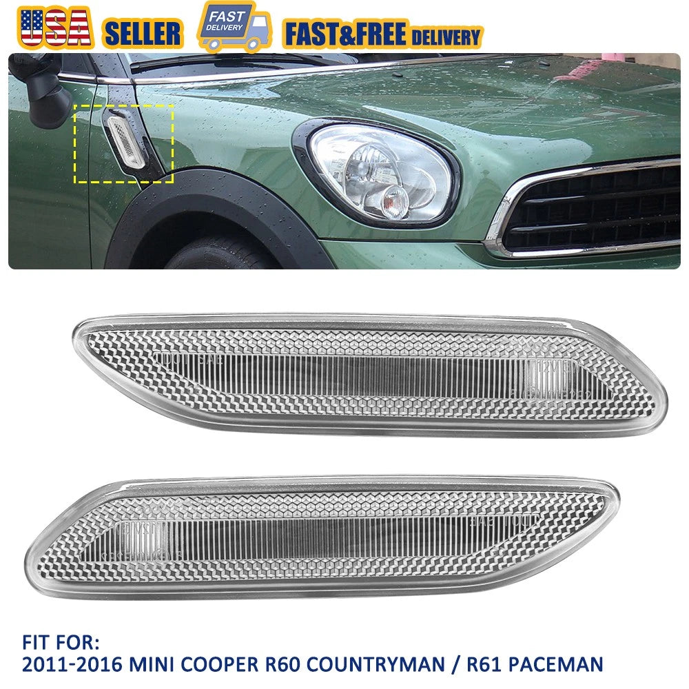 Fender Side Marker Light Clear Lens for Mini Cooper Countryman (2011–2016)