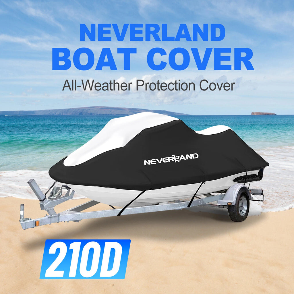 Jet Ski Cover for NEVERLAND (Waterproof, UV Protection, Black & Silver)
