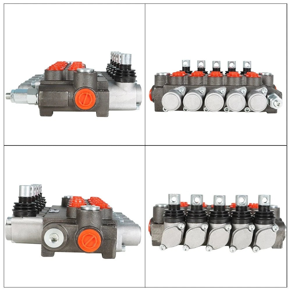 Hydraulic Control Valve Double Acting 5 Spool 13 GPM 3600 PSI SAE Ports