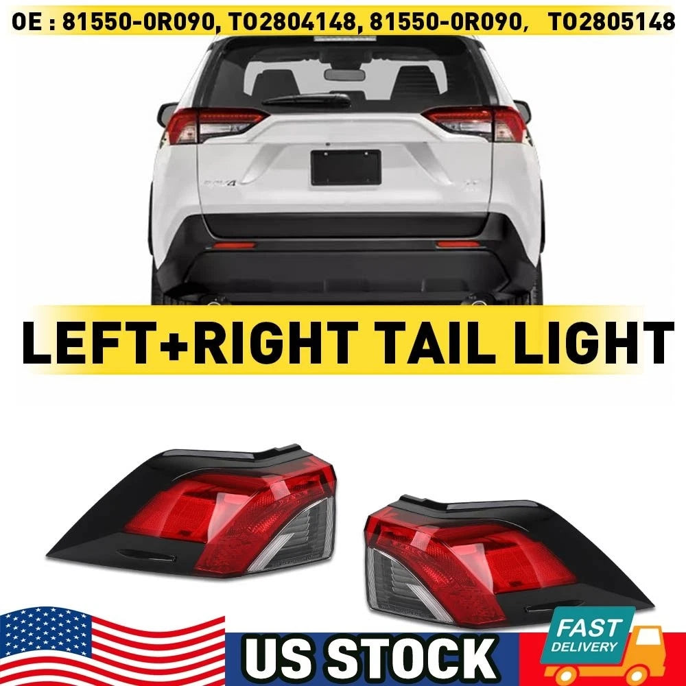 2X Tail Light Assembly for Toyota RAV4 (2019–2023)