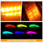 RGB LED Brow Gattling Projector Headlight Chrome for Freightliner Cascadia (2008–2017)