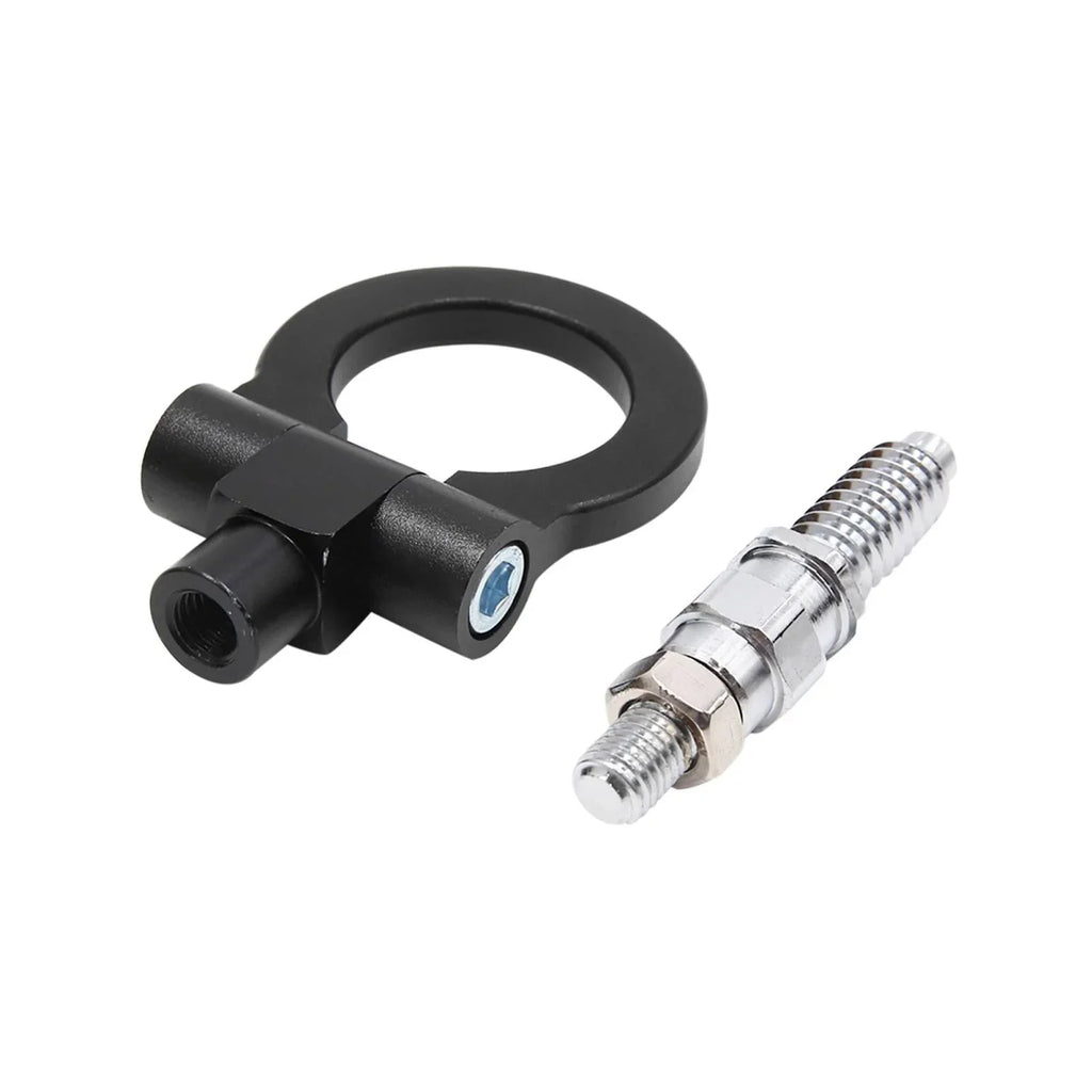 Trailer Ring Eye Towing Hook Screw Black Aluminum Alloy for BMW E Series