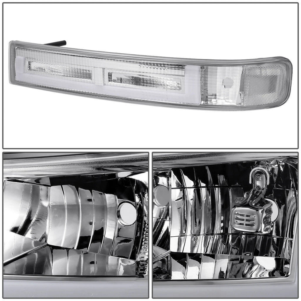 U-LED DRL Headlights for Chevrolet Express/Savana 1500-3500 (2003–2023) Chrome