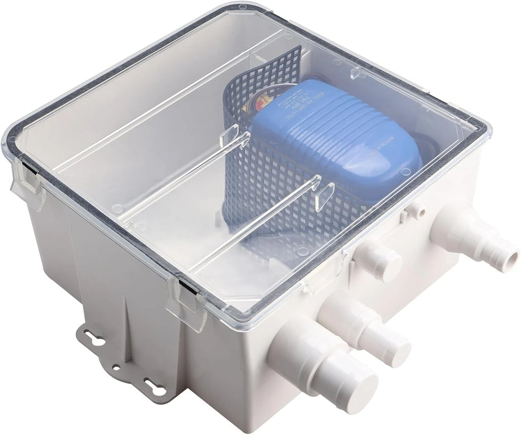 12V 750GPH Shower Sump Pump System for Boat Marine RV (Multi-Port Inlet)