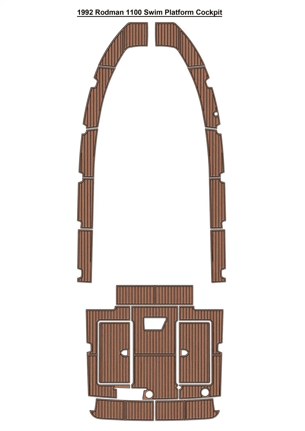 EVA Pads for Rodman 1100 Swim Platform Cockpit (1992)