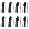 Set of 8 NGK V-Power Spark Plugs & Coil Boots for Ford Crown Victoria F-150 (1997–2008)