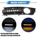 LED Front Bumper Fog Light Grille Cover for Audi A4 B6 (2001–2005)
