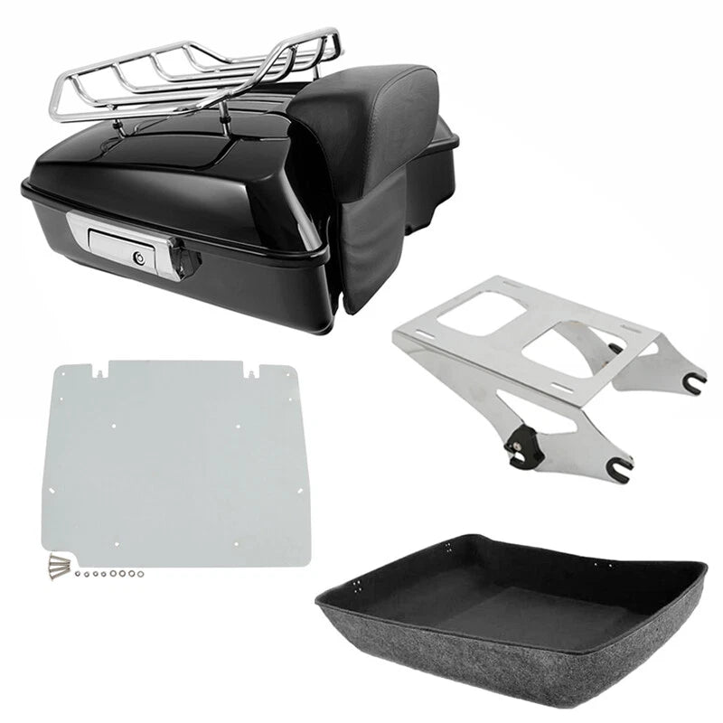 Chopped Trunk Mount Rack Base Plate for Harley Touring Street Glide (2014–2026)