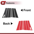 Door Pillar Window Trim for Ford Explorer (2002–2010) Carbon Fiber Black