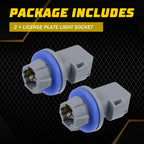 2X License Plate Tail Light Brake Lamp Socket for Ford F-150 F150 (2004–2021)