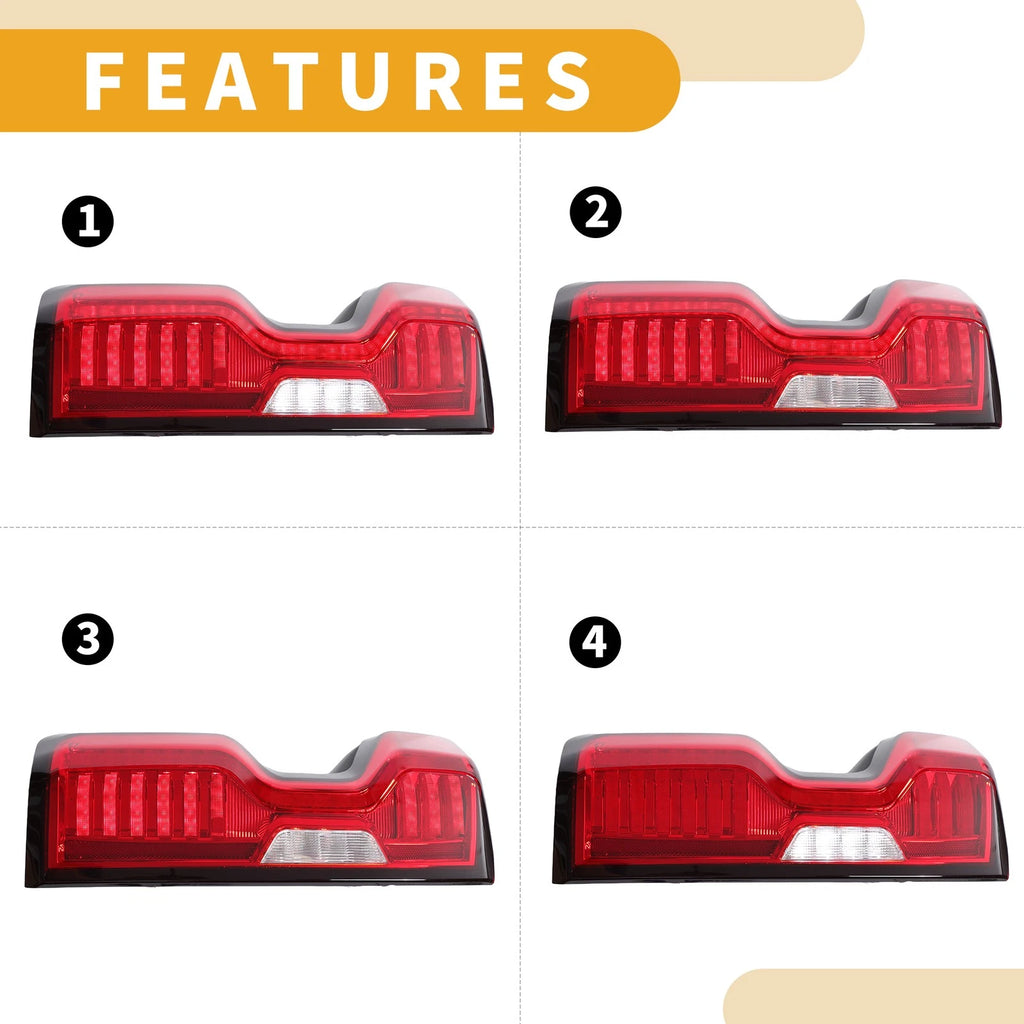 OLED Brake Tail Lights Assembly for Chevy Silverado 1500 2500HD 3500HD (2014–2019)