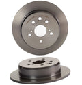 Set of 2 Rear Brake Disc Rotors for Lexus IS2500 5 Lugs, Solid, Coated