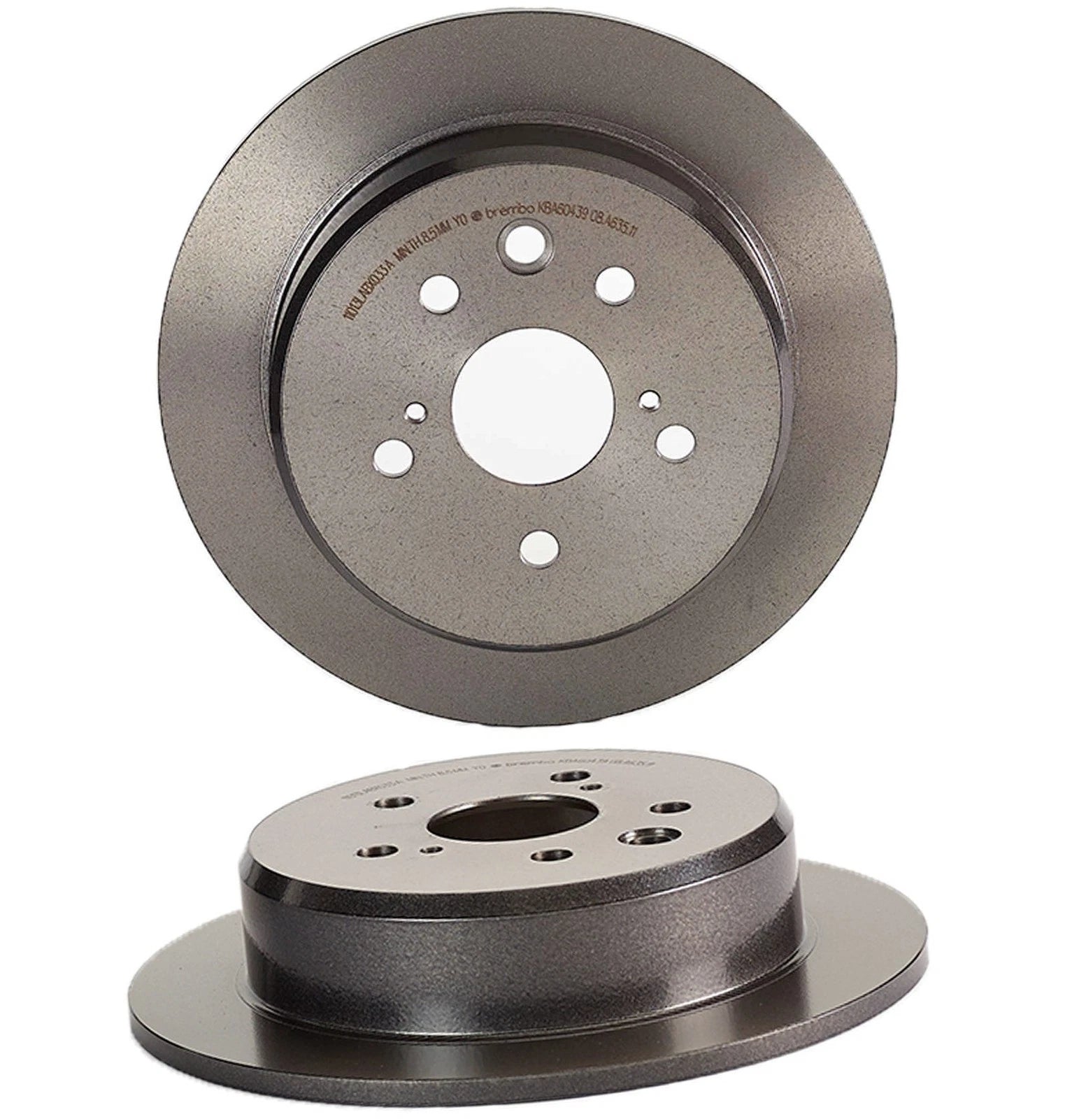 Set of 2 Rear Brake Disc Rotors for Lexus IS2500 5 Lugs, Solid, Coated