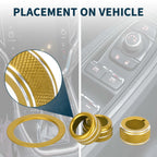 Set of 4 Media Tune Engine Start Mirror Knob Covers for Subaru WRX (2022–2023) Gold Tone