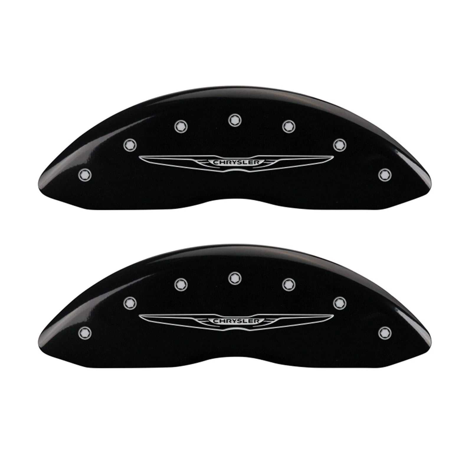 Set of 4 Gloss Black #2 Wing Caliper Covers for 2007-2009 Chrysler Aspen
