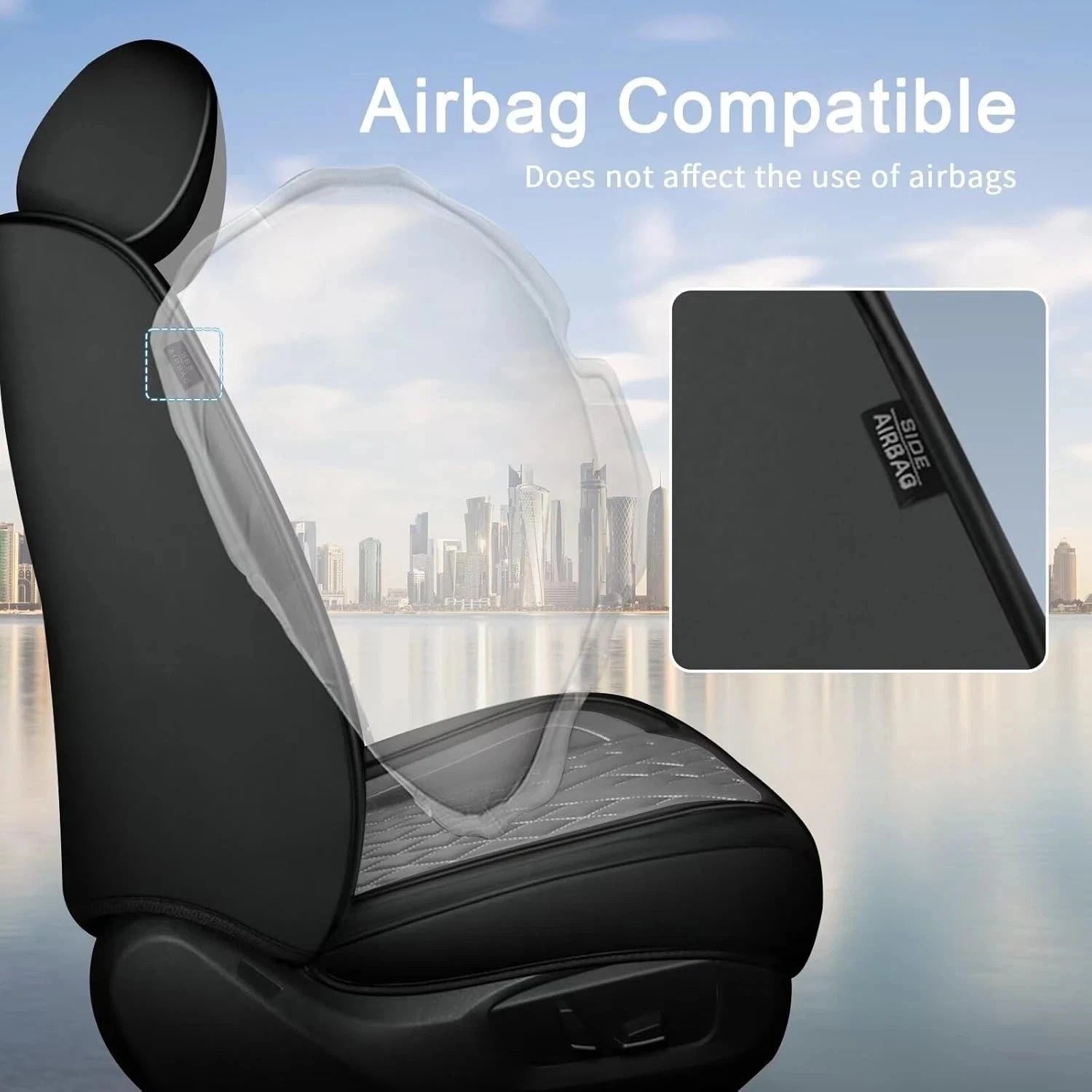 Set of 5 Faux Leather Waterproof Seat Covers for Toyota RAV4 (2013–2026)