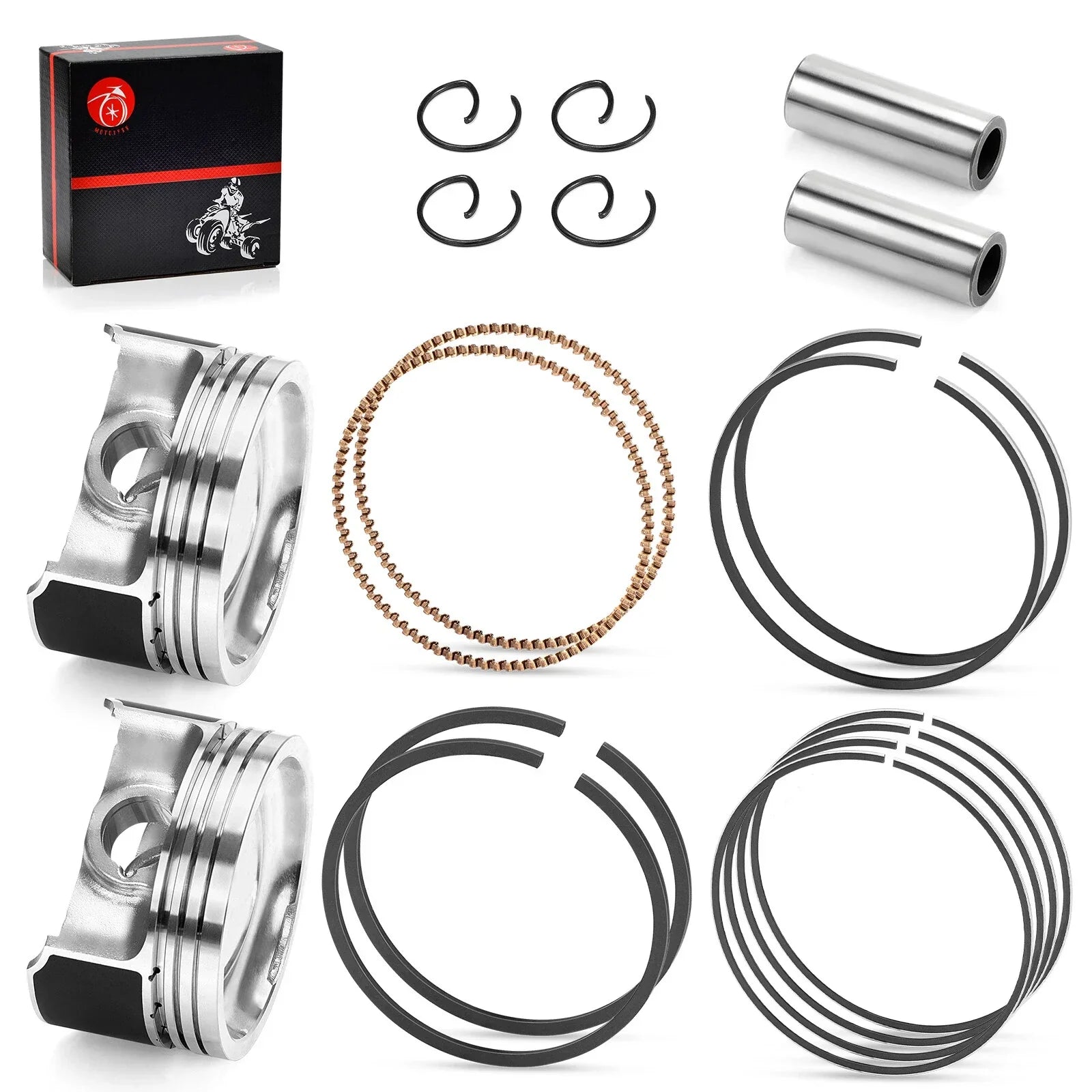 2 x Piston & Rings Set 80mm for Polaris Sportsman 800 (2005–2015)