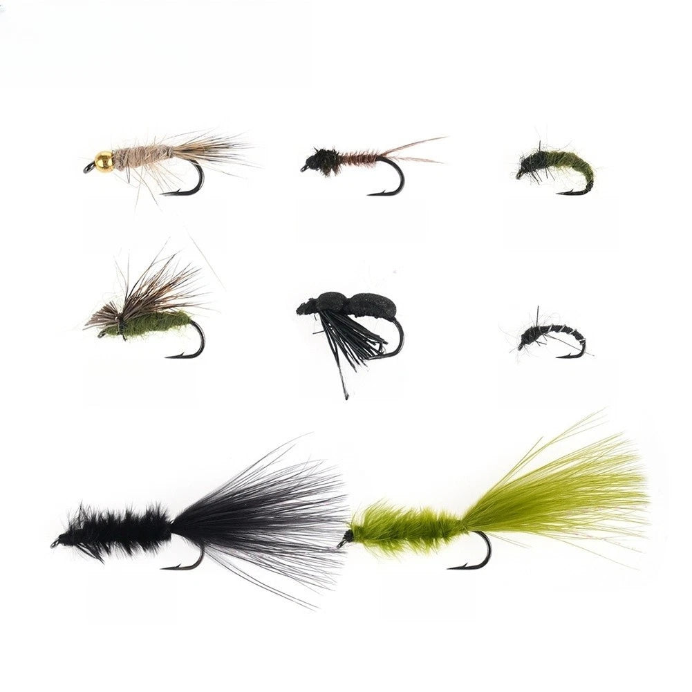 24pcs Fly Fishing Lures for Trout (Dry Wet Streamer)