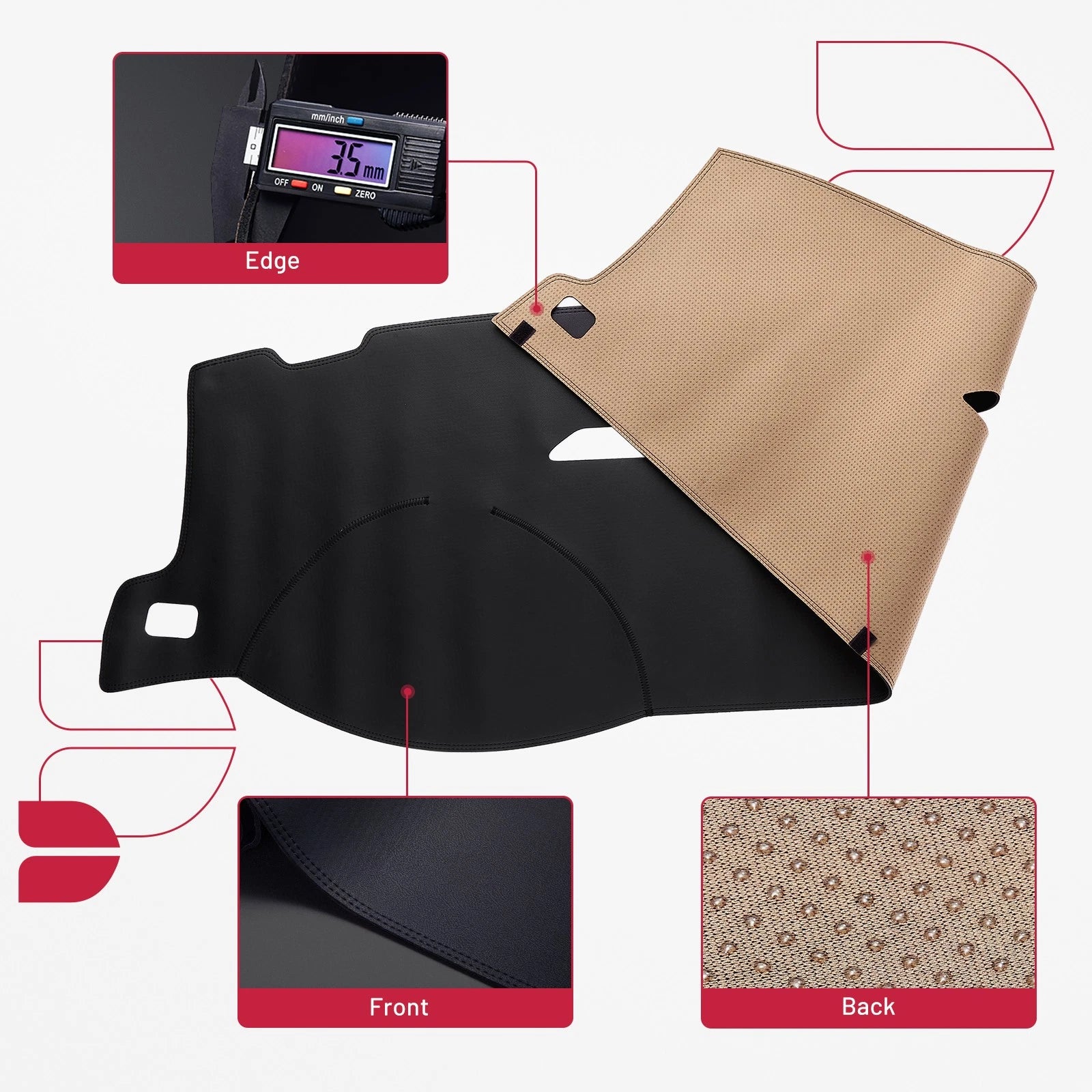 Dash Cover for GMC Yukon/XL 1500 2500 (2007–2014) PU Black Mat