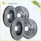 Set of 2 Front Rear Solid Brake Rotors for Chevrolet Monte Carlo (2006–2007)