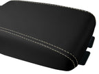 Leather Console Lid Armrest Cover for Nissan Altima (2005–2006) Beige Stitch
