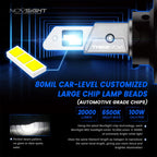 H13 9008 LED Headlight Bulbs Kit for High/Low Beam (20000LM, 6500K)