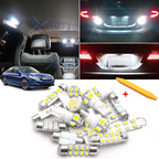 White LED Interior Lights Reverse Package Kit for Honda Accord (2013–2017)