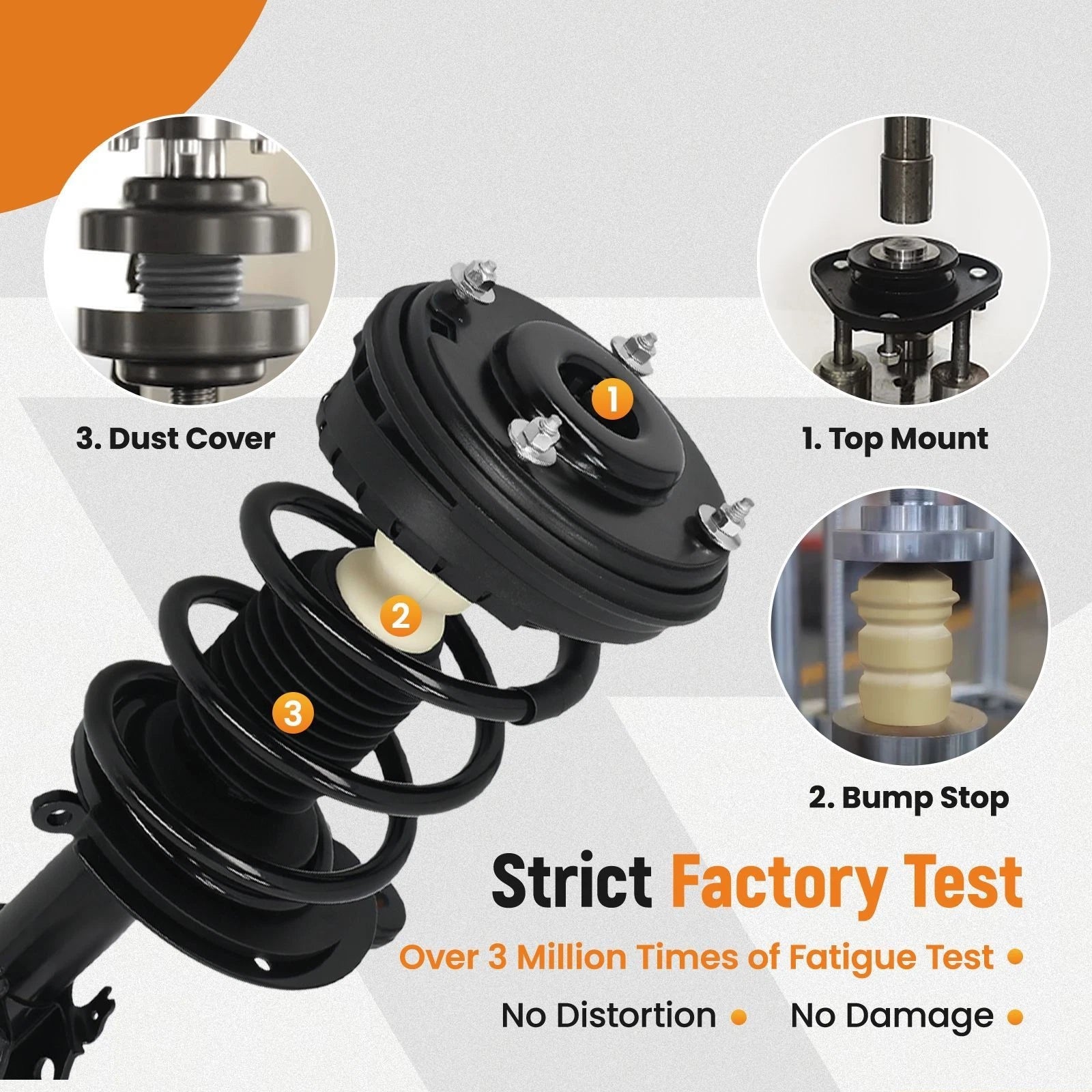 Pair Front Complete Struts w/ Coil Spring for Dodge Intrepid (1998–2004) 171667