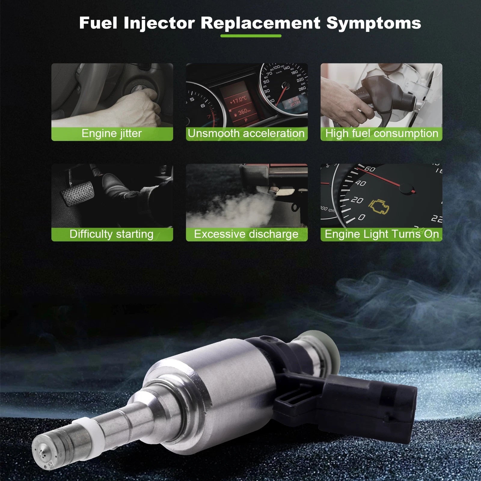 Fuel Injectors for Volkswagen Jetta GTI CC Passat Audi A3 A4 A5 A6 Q3 Q5 TT 2.0L (2006–2021)