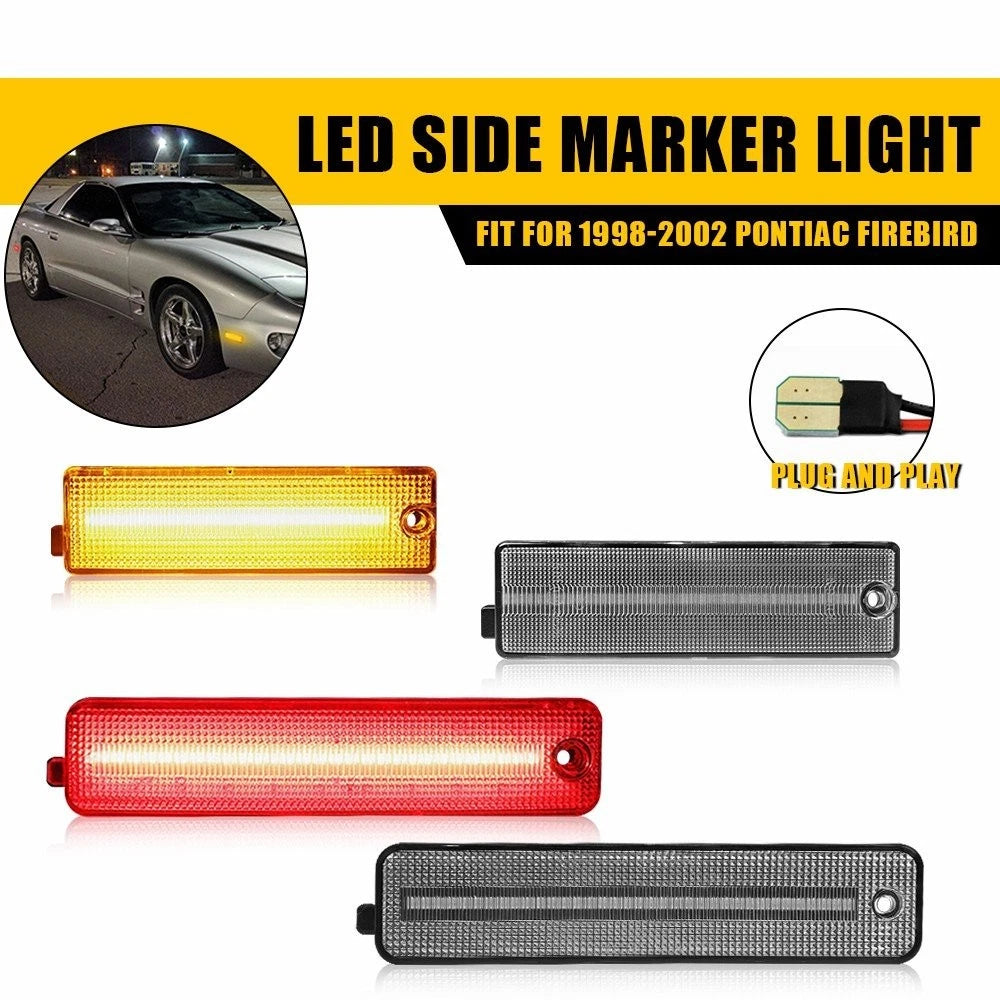 Clear Lens LED Side Marker Light Assembly for Pontiac Firebird (1998–2002)