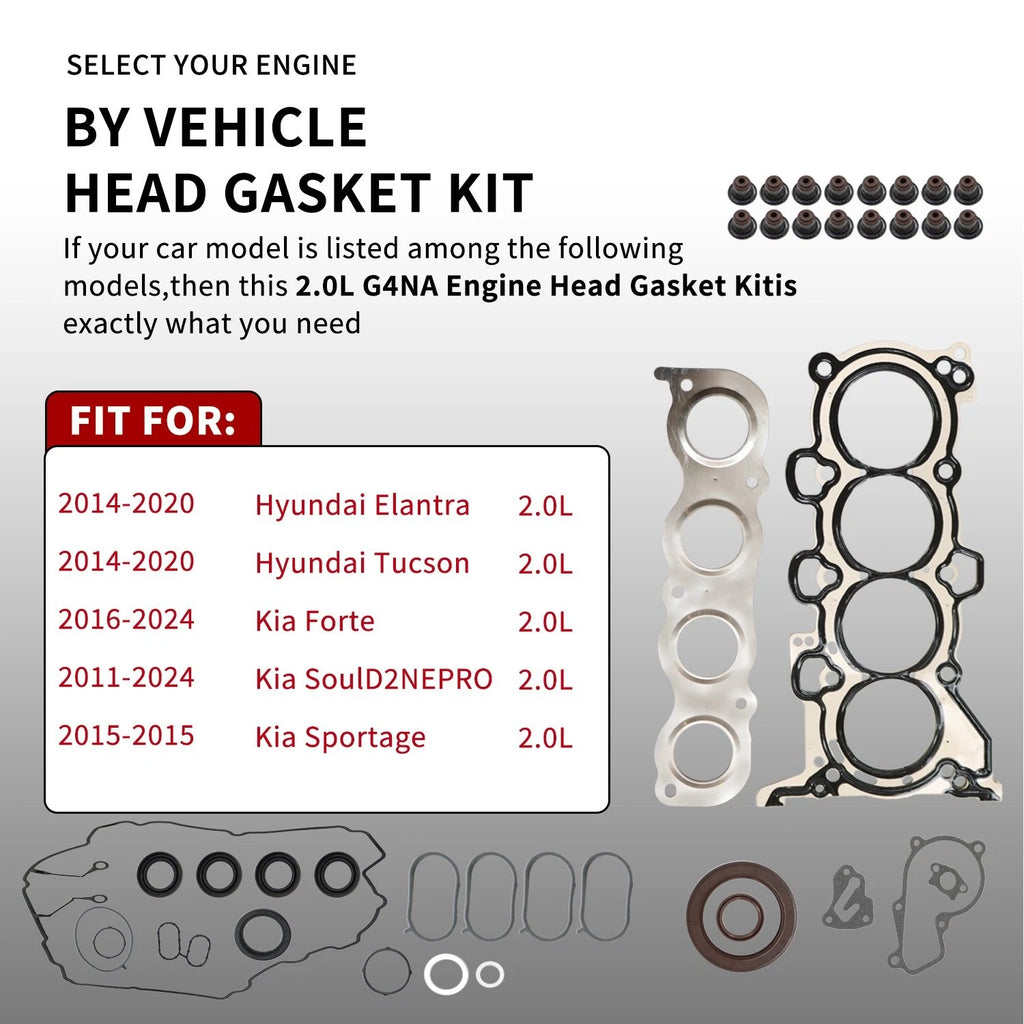 Engine Rebuild Kit for Hyundai Kia 2.0L G4NA (Crankshaft, Con Rods, Gasket)