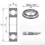 Deep Groove Ball Bearing 6018NR for Scooter Skateboard Wheel (90x140x24mm)