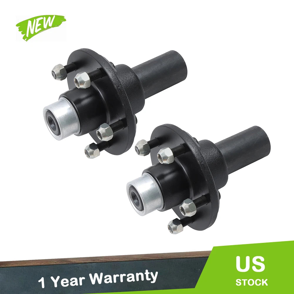 2-Pack Trailer Hub Kit for 5-Lug 4.5" Spindle (Round)