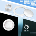 3pcs Volume Switch Knob Cover for Honda Civic (2022–2023) Silver Tone