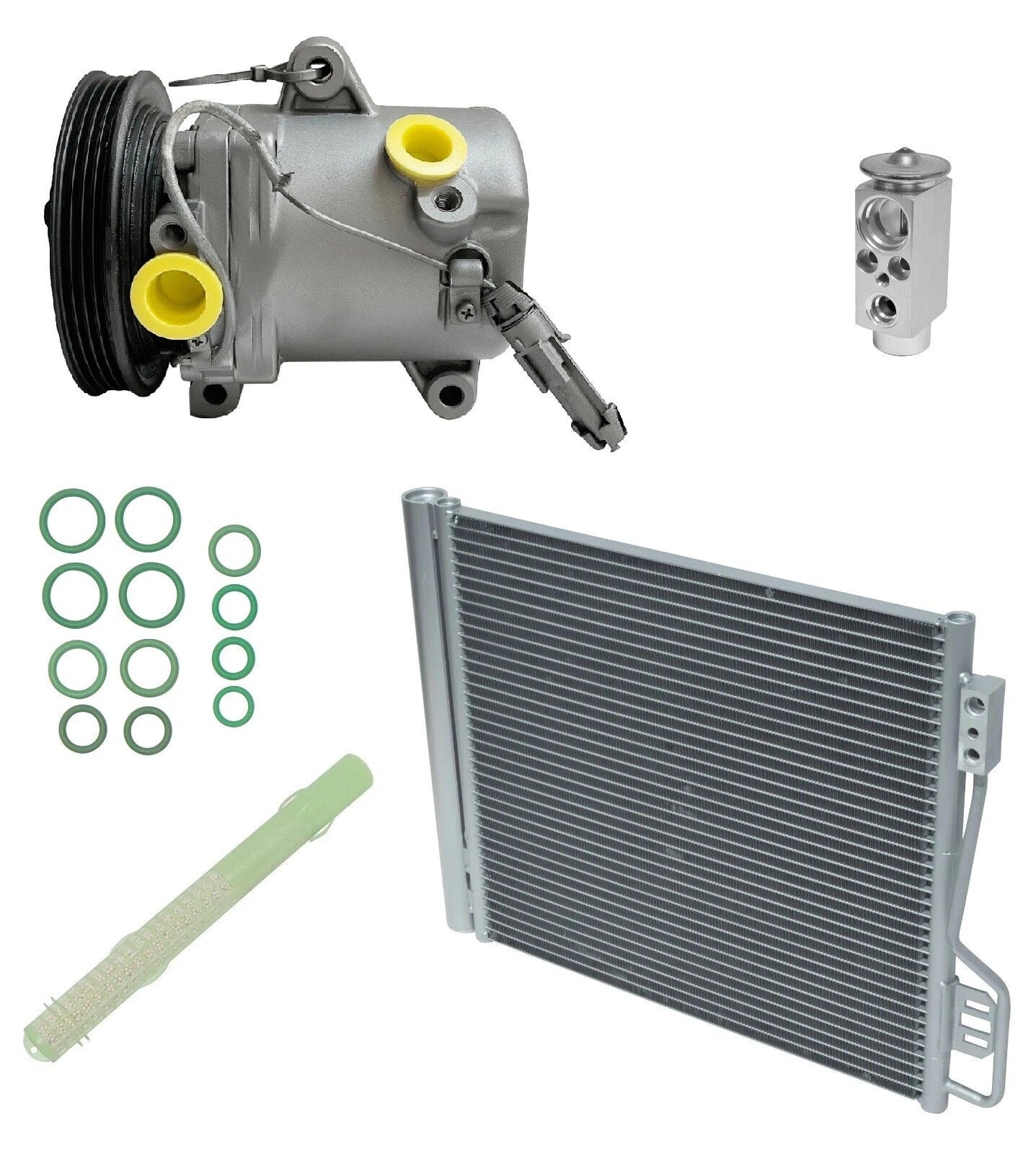 A C Compressor Kit w Condenser for Smart Fortwo 1.0L (2014–2015)