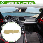 Dash Cover for Mazda MX-5 (2015–2022) Polyester Beige 1 pcs