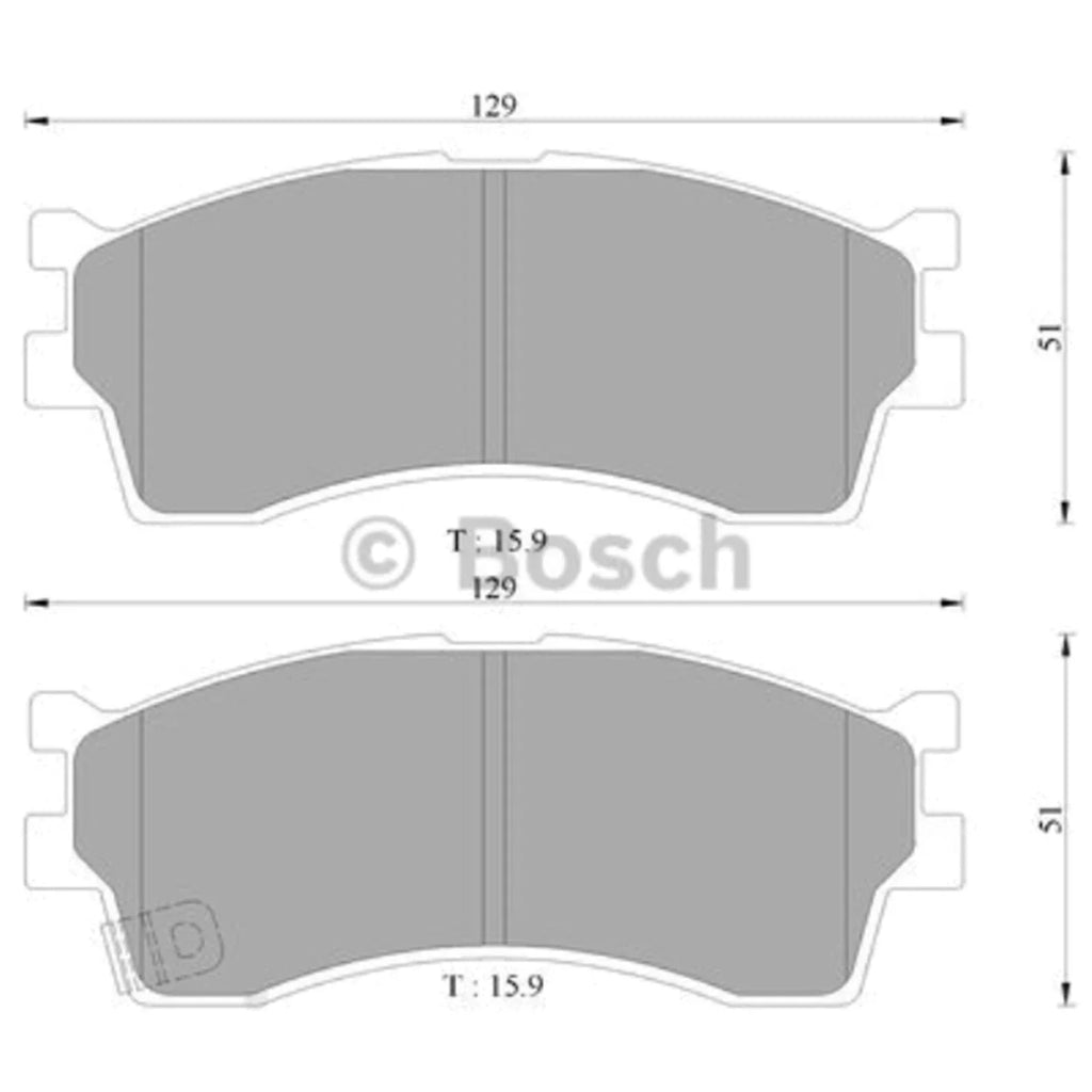 Front Disc Brake Pad Set for Kia Carens (2000 - 2002)