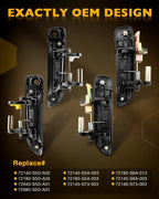 4X Door Handles w/ Lock Cylinder & Key for Honda Civic (2001–2005)