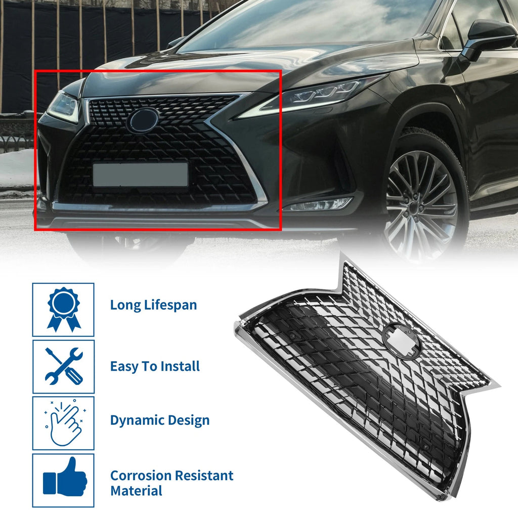 Front Hood Bumper Grille for Lexus RX 350 F Sport (2020–2022) No. 531010E410