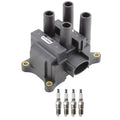 Denso Ignition Coil & 4 Nickel Spark Plugs Kit for Mazda B2300 (1994–2006)