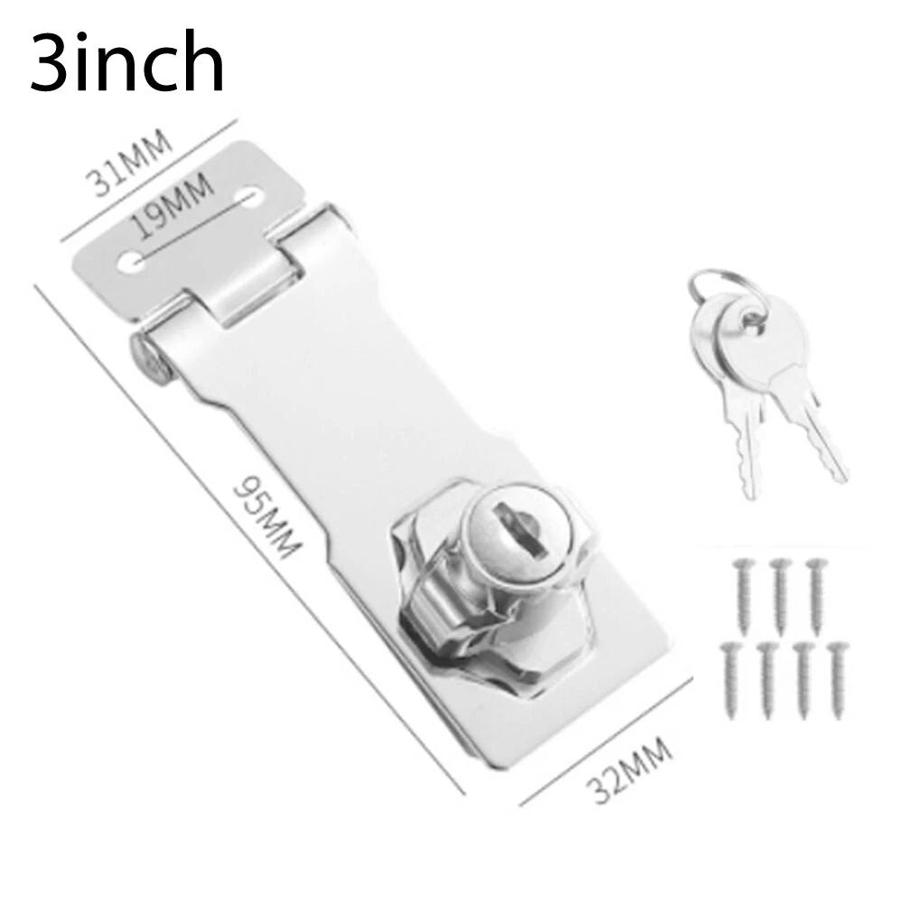 Locking Hasp and Staple for Customizable Size Install