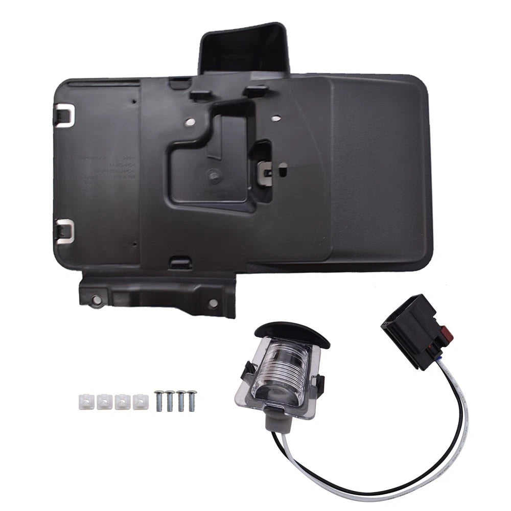 Rear License Plate Holder Mounting Bracket & Light for Jeep Wrangler JK (2007–2016)