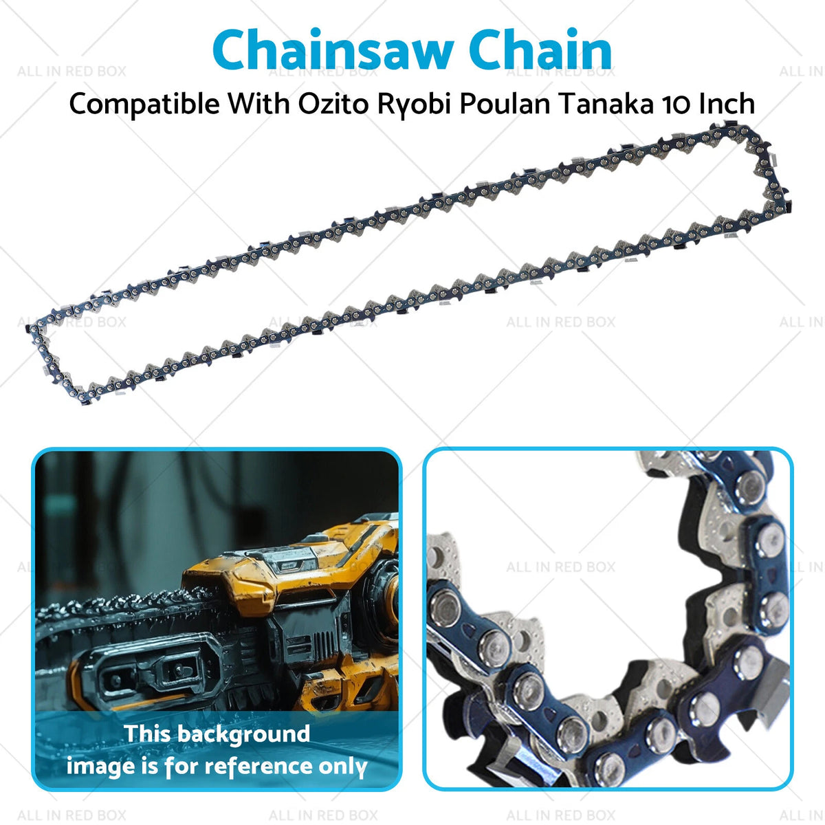 Chainsaw Chain 10 Inch 3/8LP 043 40DL for Ozito Ryobi Poulan Tanaka (N/A)