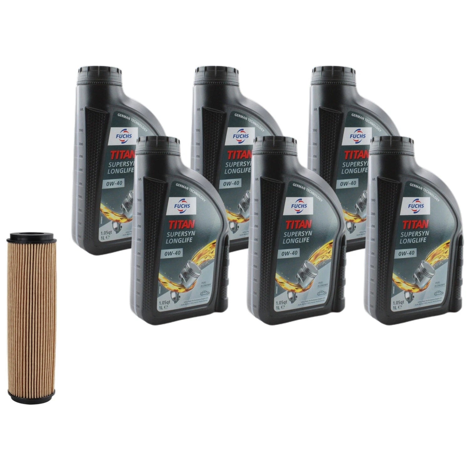 6L Fuchs TITAN SuperSyn LL 0W-40 Engine Oil Change Kit for W204 C250 (2007–2015)