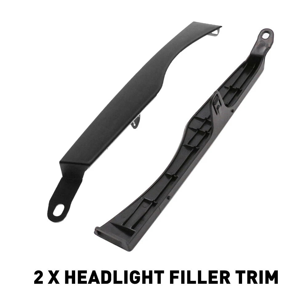 Set of 2 Front Bumper Grille Headlight Filler Trim Panels for Toyota Tacoma (2005–2011)