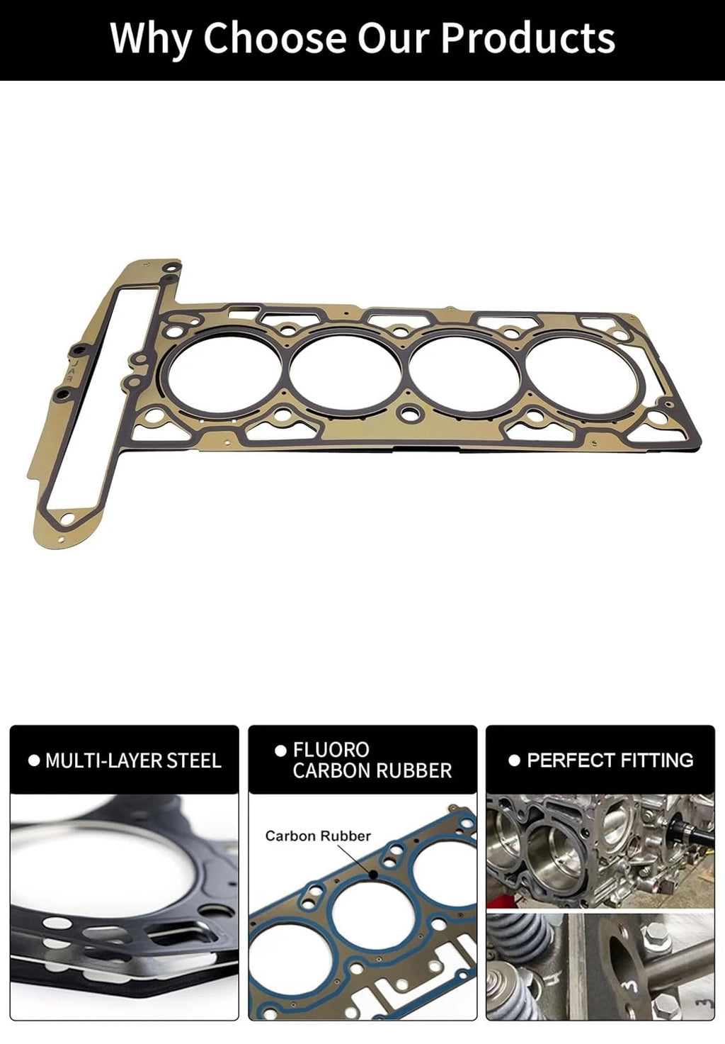 Head Gasket Set for Chevy Equinox Malibu GMC Terrain Buick Lacrosse (2010–2017)