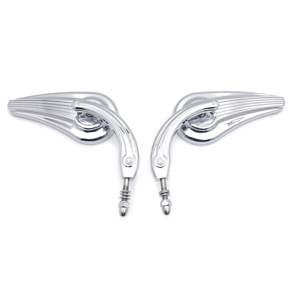 Flame Side Mirrors for Harley (1984–2014) Chrome